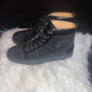 Christian Louboutin Black High-Top Sneakers